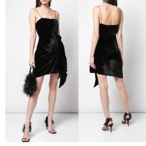 Cina a Sept Black velvet mini dress